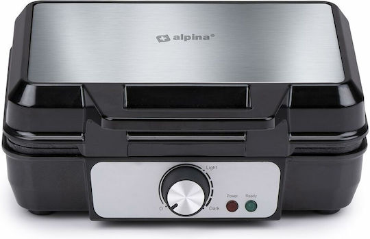 Alpina Appliances Aparat de Vafe pentru Vafe Rectangulare cu 2 Compartimente 1000W
