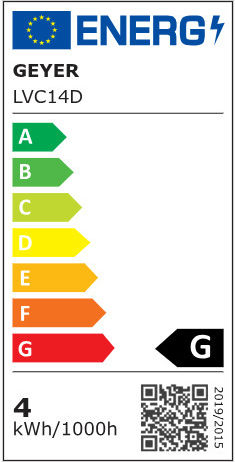 Geyer LED Glühbirne 4W für E14 Fassung und Form C35 Warmes Weiß 320lm Dimmbar
