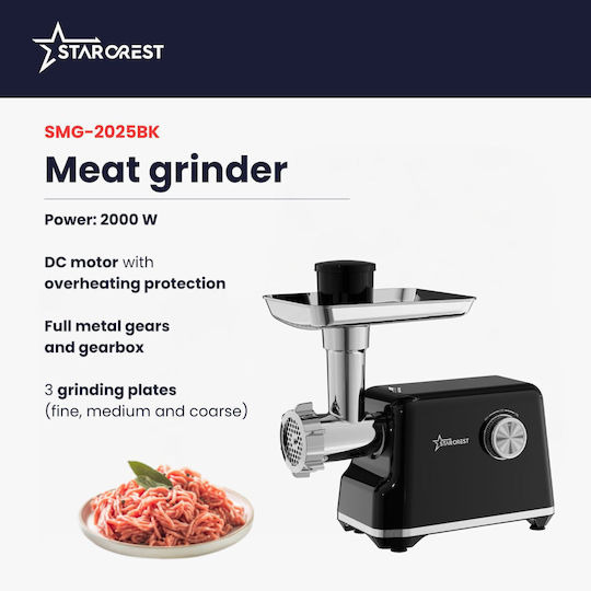 Starcrest Μηχανή Άλεσης Κιμά / Ντομάτας 2000W Γκρι