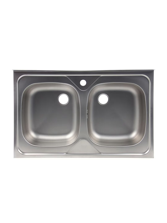 Alveus Undermount Kitchen Sink Inox L80xW50cm Gray