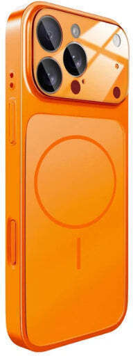 Unipha Protection Ag Glass Design Orange Frosted Glass Magsafe Case Iphone 14 Pro Max Orange