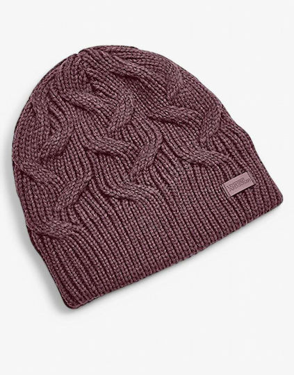 Around Town Beanie Unisex Σκούφος Πλεκτός σε Μπορντό χρώμα