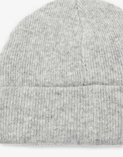 Archive Beanie Unisex Шапка Плетена В Сив Цвят