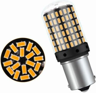 Крушка за автомобил BAW15S / PR21W / P21W Canbus LED Червена 12V