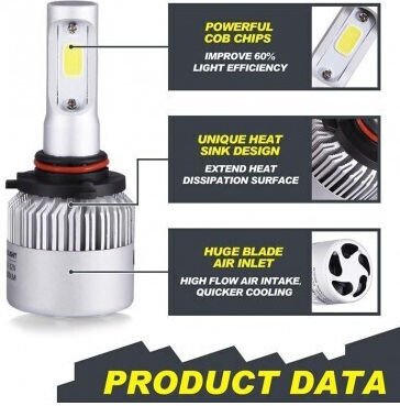 Lămpi Auto H9 Canbus LED 4300K Alb Natural 12-24V / 12V 72W 2 Buc