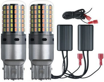 Крушки За Автомобил T20 / W21W / W21/5W LED Жълти 2 Броя