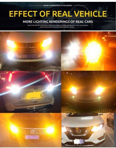 Крушки За Автомобил T20 / W21W / W21/5W LED Жълти 2 Броя