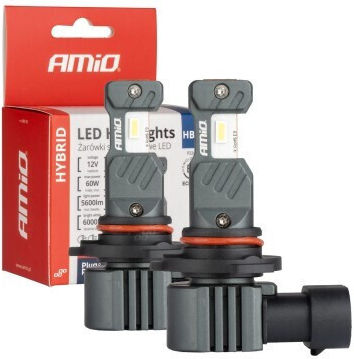 AMiO Lămpi Auto HB4-9006 Canbus LED 6000K Alb Rece 12V 60W 2 Buc