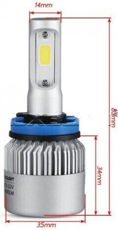 Lămpi Auto H9 Canbus LED 4300K Alb Natural 12-24V / 12V 72W 2 Buc