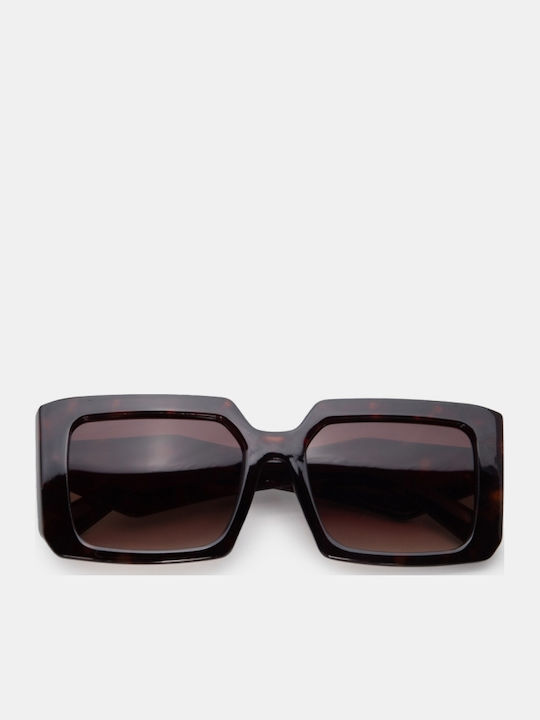 Luigi Unisex Ochelari De Soare Cu Culoare Maro Cadru Și Culoare Neagră Lentilă 4856313