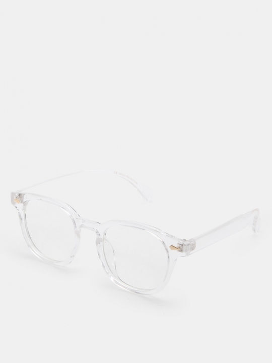 Luigi Unisex Γυαλιά Ηλίου με Λευκό Σκελετό και Διάφανο Φακό 4855604