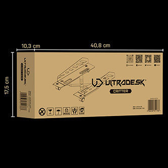 Ultradesk Boden Computer-Turm mit Rollen