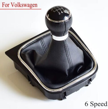 Xenon Bright Auto Schaltknopf mit Abdeckung für Volkswagen Golf Jetta Scirocco Schwarz