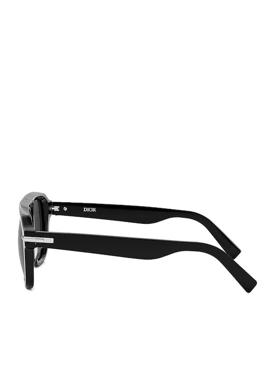 Dior Unisex Sunglasses with Black Horn-Rimmed Frame and Black Lens S15I 10A0 01A