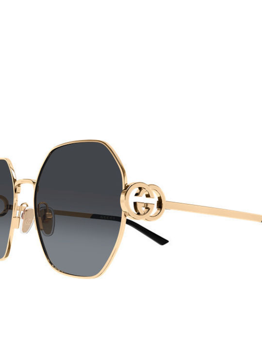 Gucci Γυαλιά Ηλίου Χρυσά με Μεταλλικό Σκελετό