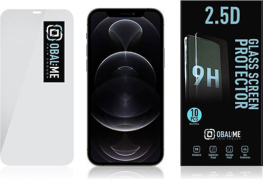 Obal:Me 2.5D 0.33mm Tempered Glass 10τμχ (iPhone 12 / 12 Pro)