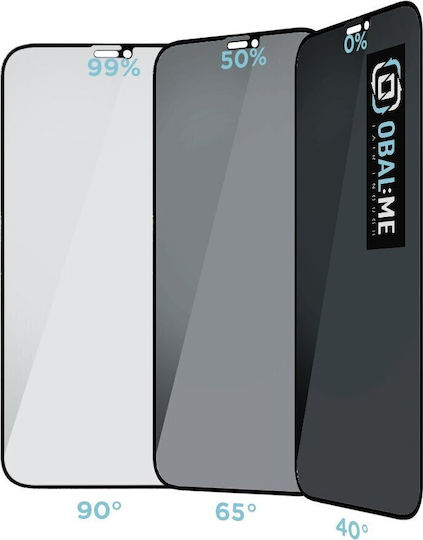 Obal:Me 2.5D 0.33mm Privacy Tempered Glass Black (iPhone 12 Pro Max)