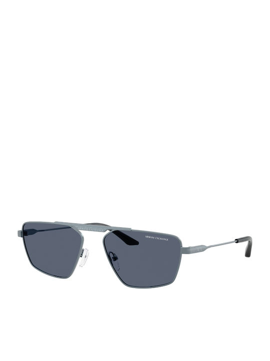 Armani Exchange Men's Sunglasses with Silver Metallic Frame and Grey Mirror Lens AX2059S 613287