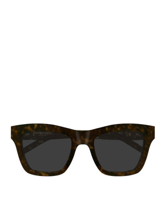 Ysl Unisex Sunglasses with Gray Horn-Rimmed Frame and Gray Lens SL M156 002