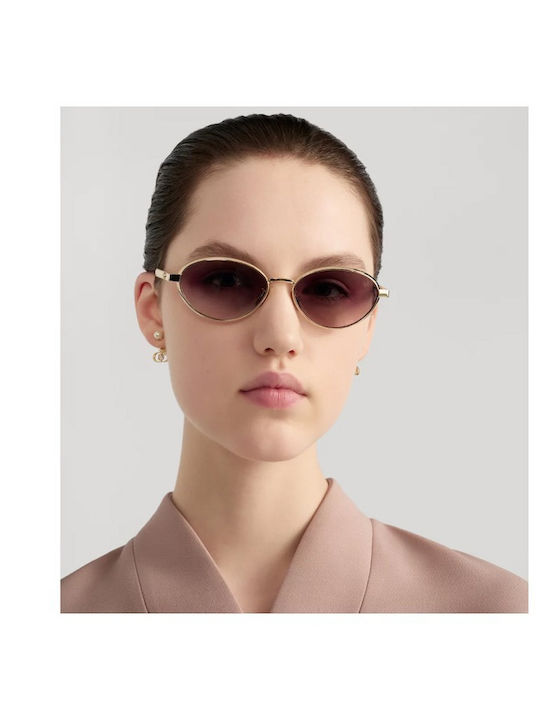 Dior Women's Sunglasses with Gold Metallic Frame and Gold Lens DIORCANNAGE R1U B0R6