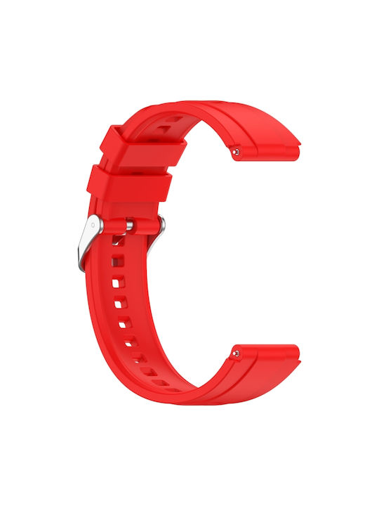 Huawei Watch Gt4 41mm Official Steps Style Silver Buckle Silicone Watch Band Red