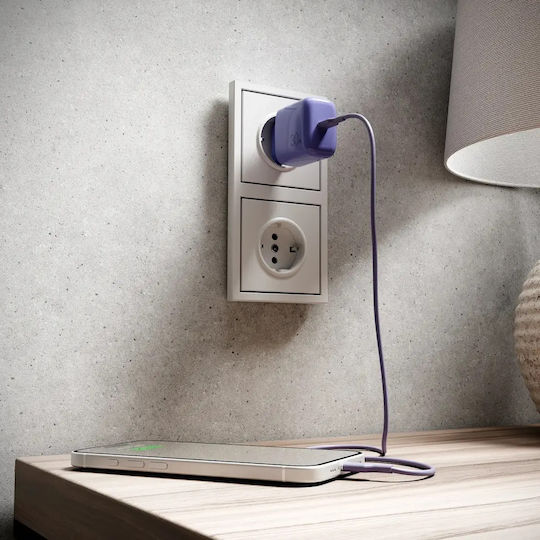 Puro Зарядно без кабел с USB-C порт 30W Лилав (Prolite)