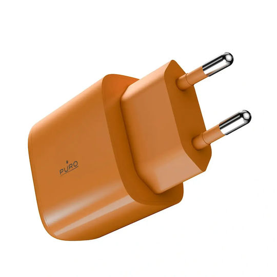 Puro Φορτιστής Χωρίς Καλώδιο με Θύρα USB-C 30W Πορτοκαλί (Prolite)