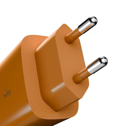 Puro Φορτιστής Χωρίς Καλώδιο με Θύρα USB-C 30W Πορτοκαλί (Prolite)