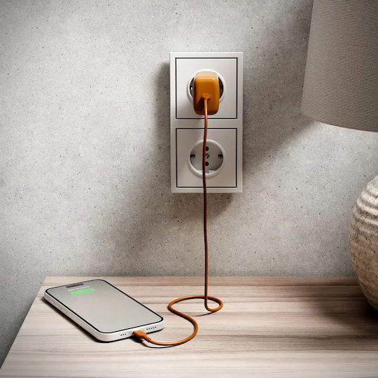 Puro Φορτιστής Χωρίς Καλώδιο με Θύρα USB-C 30W Πορτοκαλί (Prolite)