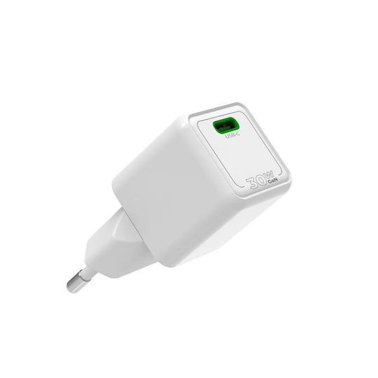 Mobile Origin Φορτιστής Χωρίς Καλώδιο GaN με Θύρα USB-C 30W Power Delivery Λευκός (PW23)