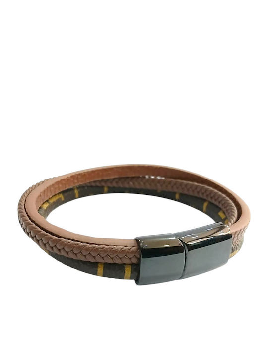 Kalliopi Silver Men's Bracelet from Stainless Steel 21cm