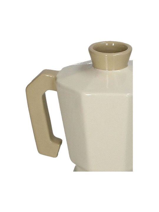 Koart Decorative Ceramic Beige Vase 18x12xH25cm Ceramic Decorative Vase
