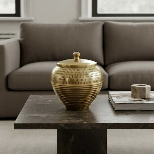 Phos & Gaia Dekorative Metallische Vase Eldorado Gold