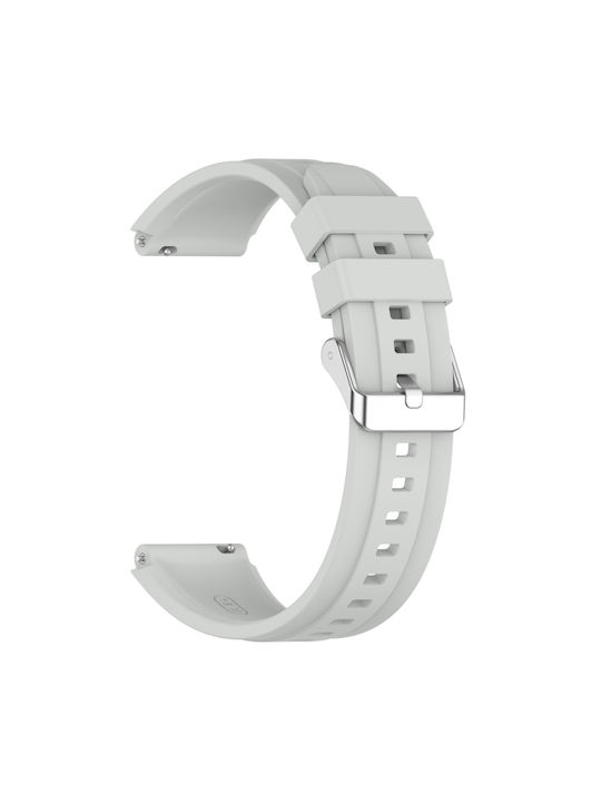 Huawei Watch Gt4 41mm Official Steps Style Silver Buckle Silicone Watch Band Gray