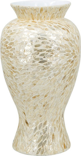 Artekko Βάζο Μπαμπού Ivory Εκρού 28x28xΥ50cm