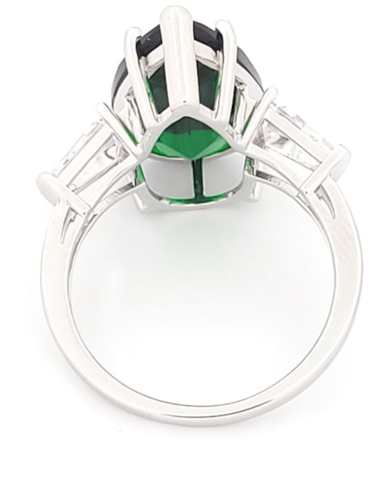 Women's Ring with Zircon from Silver
