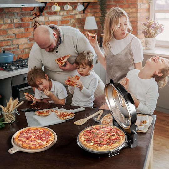 Cuptor Electric de Pizza Tradițional 1.2kW 34x33x16.5cm