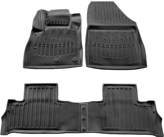 Renault Scenic 5d 2016+ Car Mats Rubber Raised Sides Fasteners Set 4 Pieces