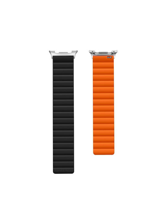 Mobile Origin Easy Strap Magnetic Galaxy Watch 8 Black Orange Mo-mgw8-blk-org