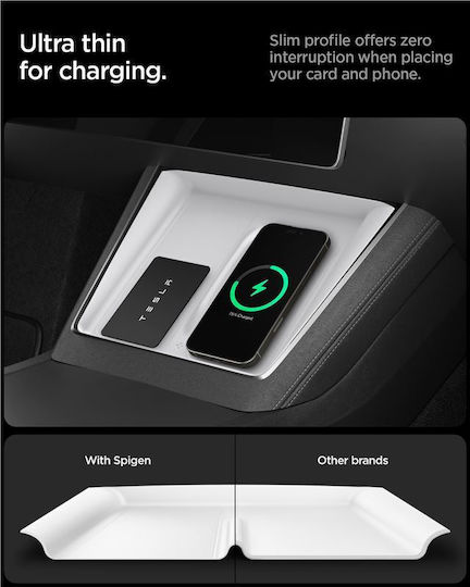Spigen Tesla Wireless Charging Pad Cover White Tesla Model Y 2025 Acp10032
