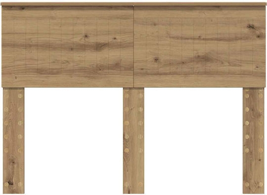 vidaXL Wooden Bed Headboard Brown 138x90cm