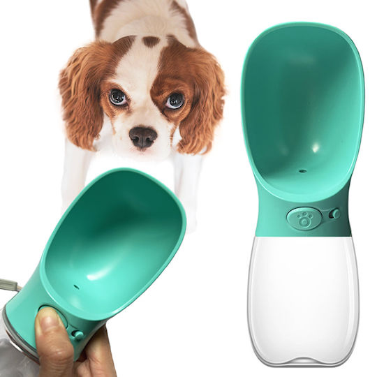 Ideaplus Pet Αυτόματo Πλαστικό Μπουκάλι Φαγητού για Σκύλο & Γάτα σε Πράσινο Χρώμα