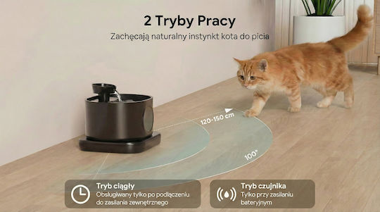 PVC Поилка / Фонтан за Куче и Котка в Черен Цвят