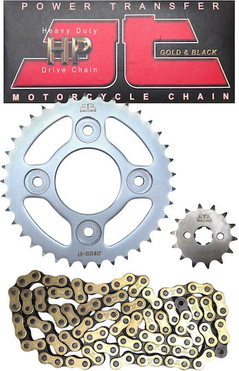 Chain Sprockets 428hp 14t 37t Honda Astrea Grand Black Gold Jt