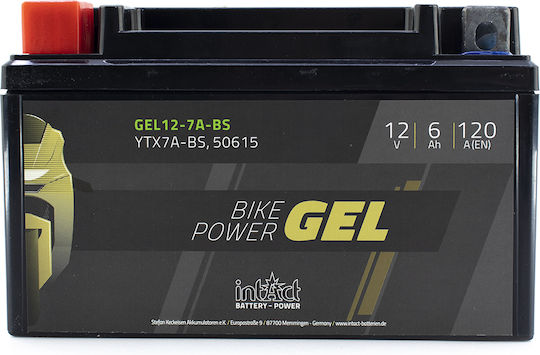 Intact GEL Baterie Motocicleta YTX7A-BS 120A cu Capacitatea 6Ah