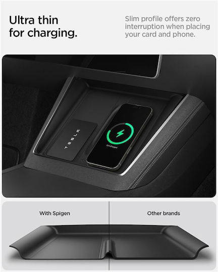 Spigen Tesla Wireless Charging Pad Cover Black Tesla Model Y 2025 Acp10031