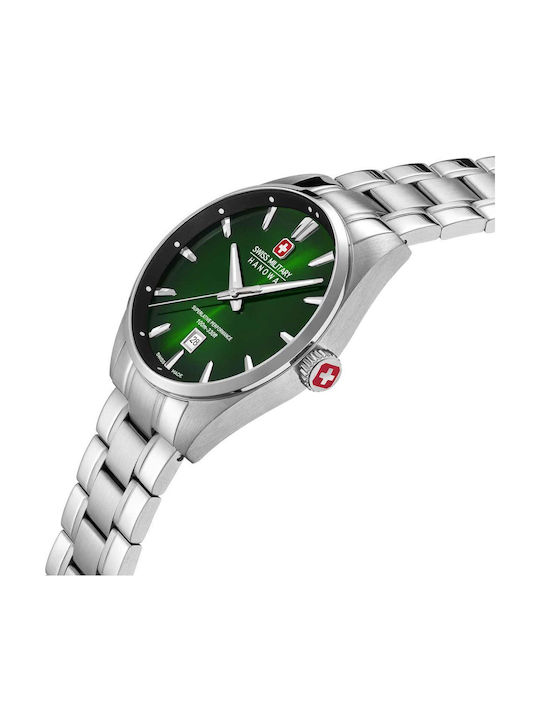 Swiss Military Hanowa Herrenuhr 42mm Batterie mit Silber rostfreiem Stahlarmband