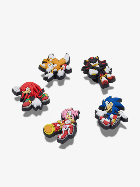 Crocs Jibbitz Charm Pentru Pantofi Sonic The Hedgehog Multicolore 5 Bucăți