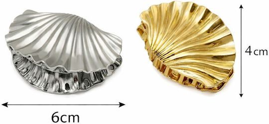 Clame De Păr Scoică Mini Oglindă Aurii Argintii 12 Bucăți Hair Clip Shell Small Mirror In Gold Silver 12pcs A16011