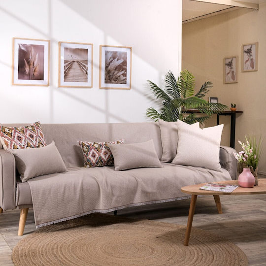 Teoran Bari Zweisitzer-Sofa Überwurf Chenille 180x250cm 03